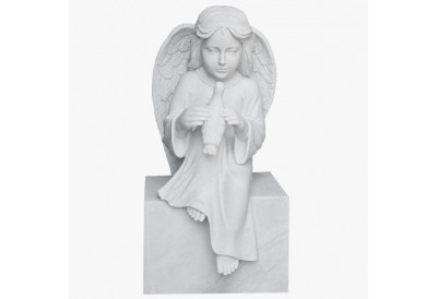 Купить Скульптура из мрамора S_34 Ангел с голубкой